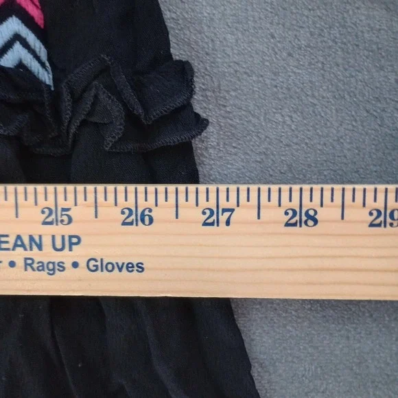 Savanna Jane Dress Womens 1X Black Chevron Striped Bohemian Tiered Midi Western - Picture 11 of 16